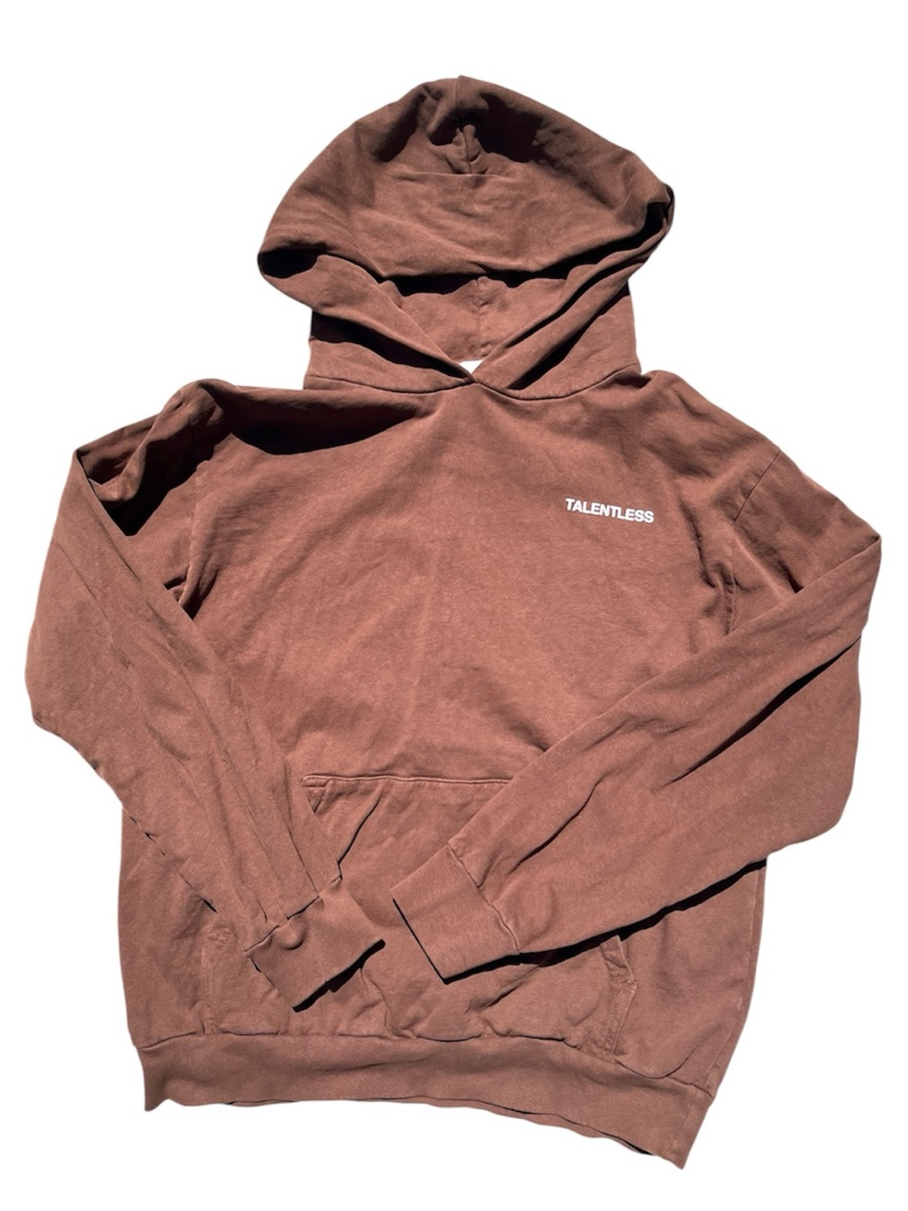 Talentless women’s Brown Hoodie Sweatshirt LARGE